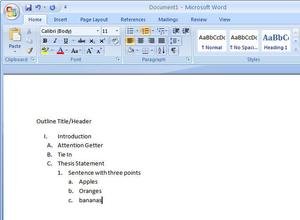 Hvordan laver man en Disposition i Microsoft Word 2007